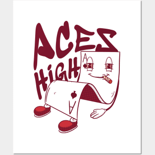 Ace Card Smoking Weed P Posters and Art